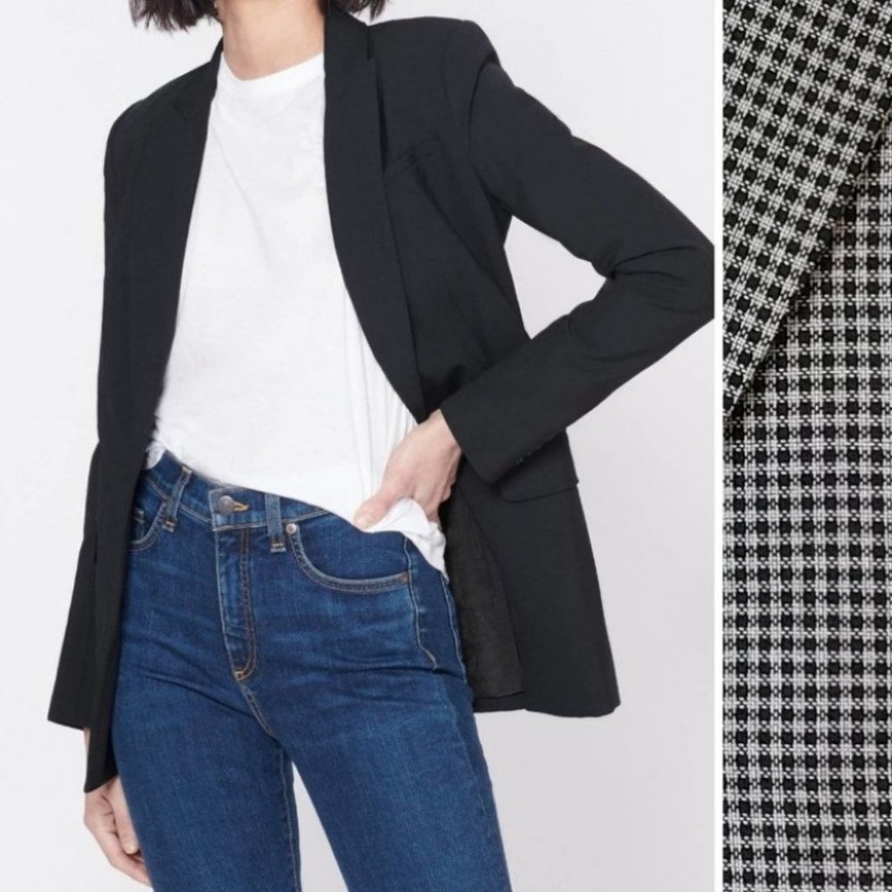 NWT! VERONICA BEARD LONG & LEAN Houndstooth DICKEY JACKET Size 8 - Picture 4 of 16